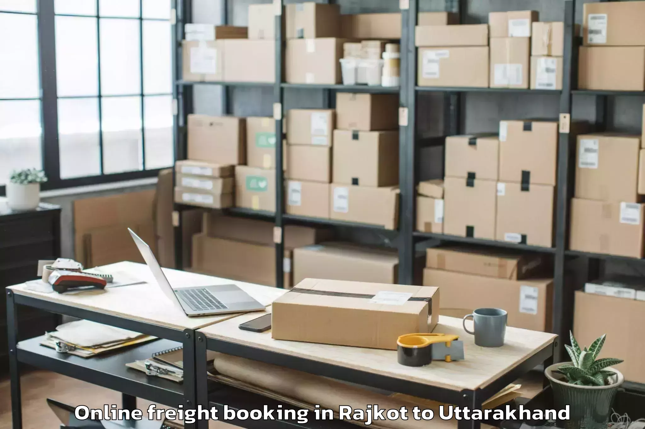 Professional Rajkot to Bazpur Online Freight Booking